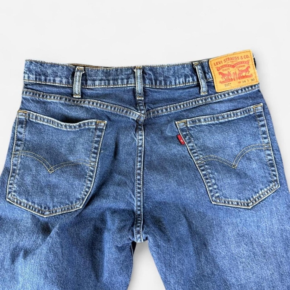 Levi's 517 Med Wash Fade Bootcut Jeans Western Cowboy Size 34x30 - Picture 4 of 7
